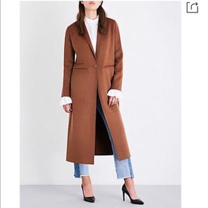 Maje Cognac Brown Wool Coat